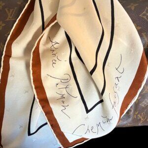 Louis Vuitton Rare 1980s Chemin Faisant Andrée Putman Signed Silk Scarf